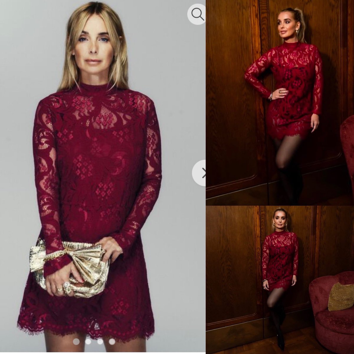 Pmoore67's tweet photo. @LouiseRedknapp 
Stunning Red Dress !! &amp; Fabulous Black Wolford Tights !!
Modelled by Louise Redknapp 
#louiseredknapp 
#peacocks 
#wolfordhosiery https://t.co/bnKPm7JXCR