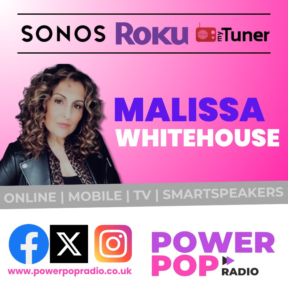 Just A London Girl is on Right Now till 2pm so Join @malissa_whitehouse only on Power Pop Radio - The Radio Station Pops :)