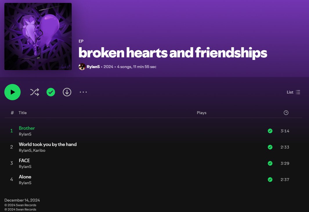 rylanswanson's tweet photo. My EP is now out!! Go stream it, I worked really hard on it :)

Stream it here (https://t.co/Oem6Tl2Flz)

Album art done by: @DarthStarfire 
Co Produced by Lake (https://t.co/MoVeGzMrGL)
Written and produced by me :) https://t.co/VIbGhhApoB