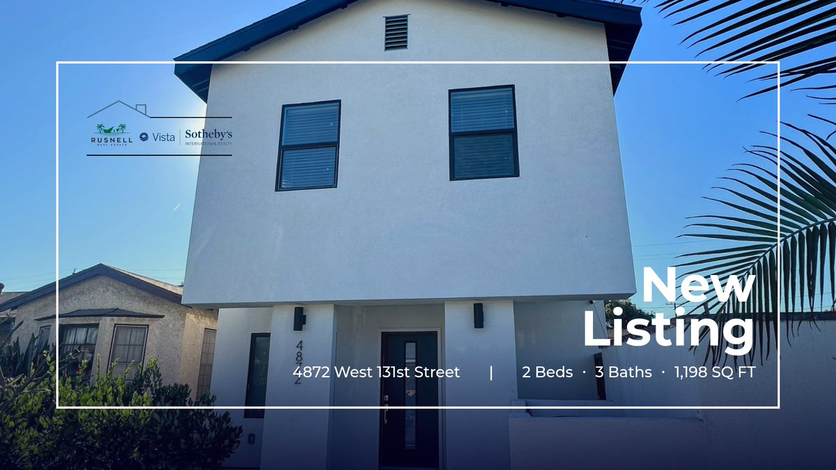 rusnelli's tweet photo. 📍 New Listing 📍 Take a look at this fantastic new property that just hit the market located at 4872 West 131st Street in Hawthorne. Reach out here or at (310) 866-7586 for more information

Ian Rusnell
Vista Sothe... https://t.co/QqRHYowZqL https://t.co/XXY0LUyF5P