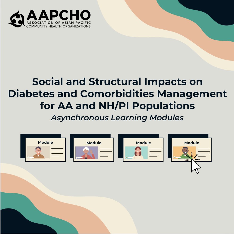 AAPCHOtweets's tweet image. ICYMI: Check out our multi-part series featuring modules on how health centers, providers, and patients can address #diabetes and other comorbidities among Asian Americans, Native Hawaiians, and Pacific Islanders: bit.ly/aanhpi-diabete…!

#AANHPIhealth