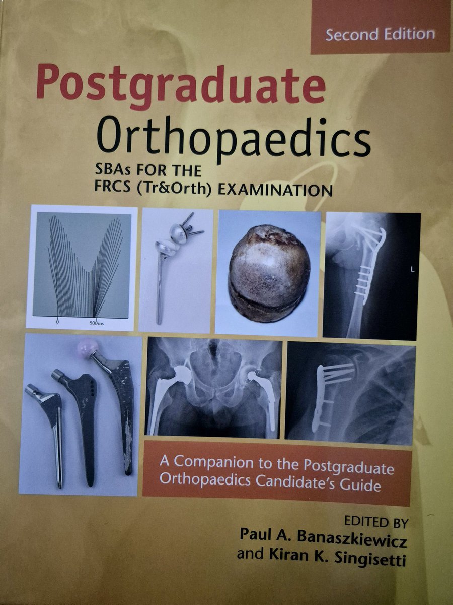 Very pleased to see the Second edition of Postgraduate Orthopaedics SBA book  out in print. Privileged to have contributed the chapter on medical statistics.
