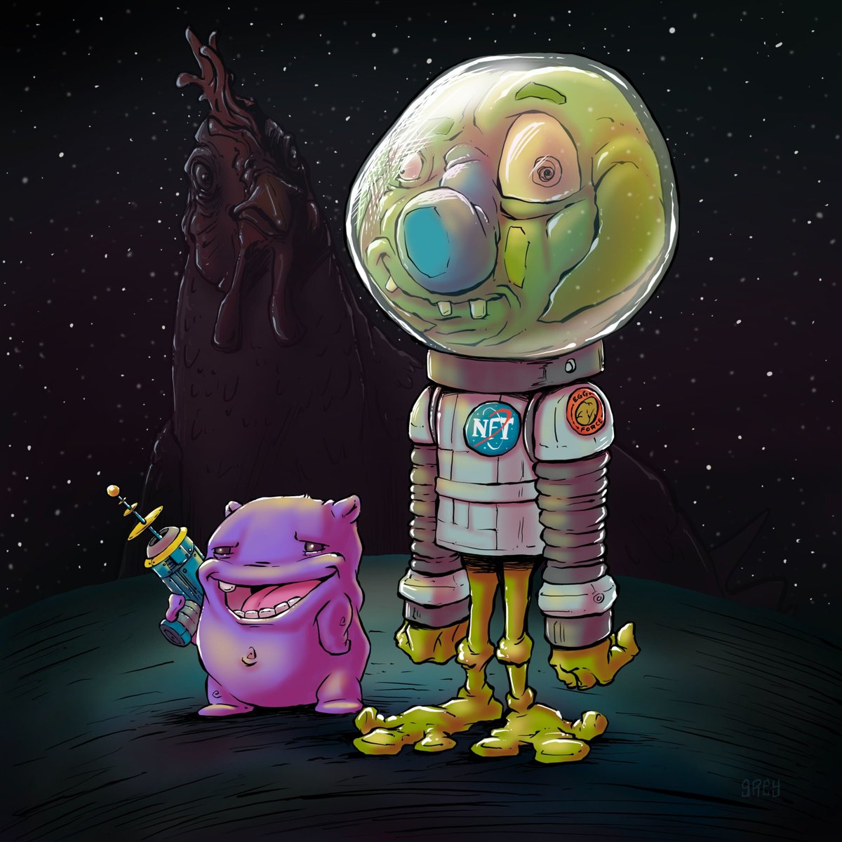 ajt's tweet photo. Bye @goblintown. Goblins are going to the moon. https://t.co/oL90uqA45w