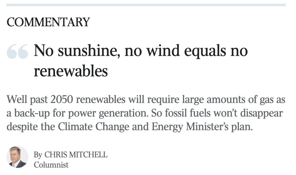 It has begun again. We must all brace for the onslaught of "when the wind don't blow and the sun don't shine" ... #Duttonnuclear 

and when it's a cold day - empirical evidence that global warming is a leftist myth
