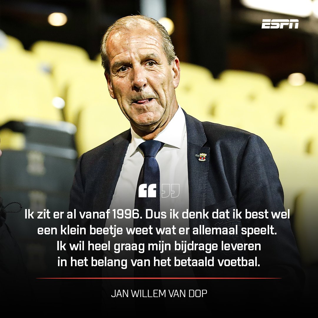 ESPNnl's tweet photo. 🔚 Gefrustreerde Go Ahead Eagles-directeur Jan Willem van Dop legt zijn KNVB-taken neer na een dienstverband van bijna 30 jaar. 

"Op een gegeven moment is er echt wel een keer een grens bereikt"