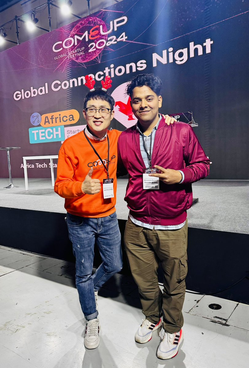 predulive's tweet photo. 🌟 #grateful for an incredible journey at #COMEUP2024 in Seoul! Our Founder, @ShivanshuDwiv14, proudly represented @predulive at the @startupindia Pavilion, showcasing our #AI-driven solutions and connecting with #global leaders. Big thanks to everyone who made this possible. https://t.co/BT1IJkT8qT