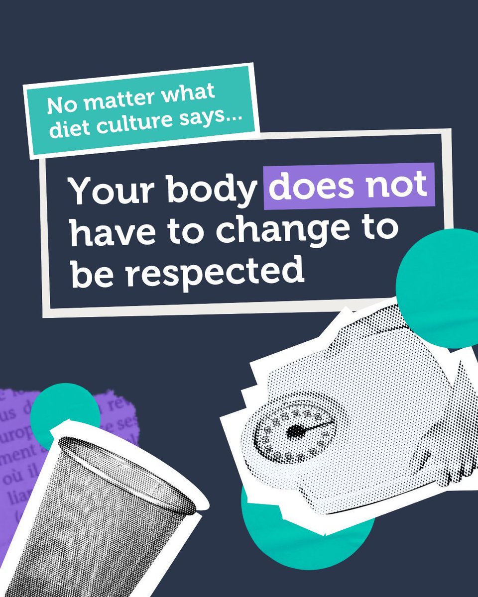SVPAOfficial's tweet image. No matter what weight loss commercials or social media influencers may be saying, you do not need to lose weight this new year in order to be fulfilled or respected.

#BodyNeutrality #BodyImage #BodyLove #NourishNotPunish #BodyAcceptance