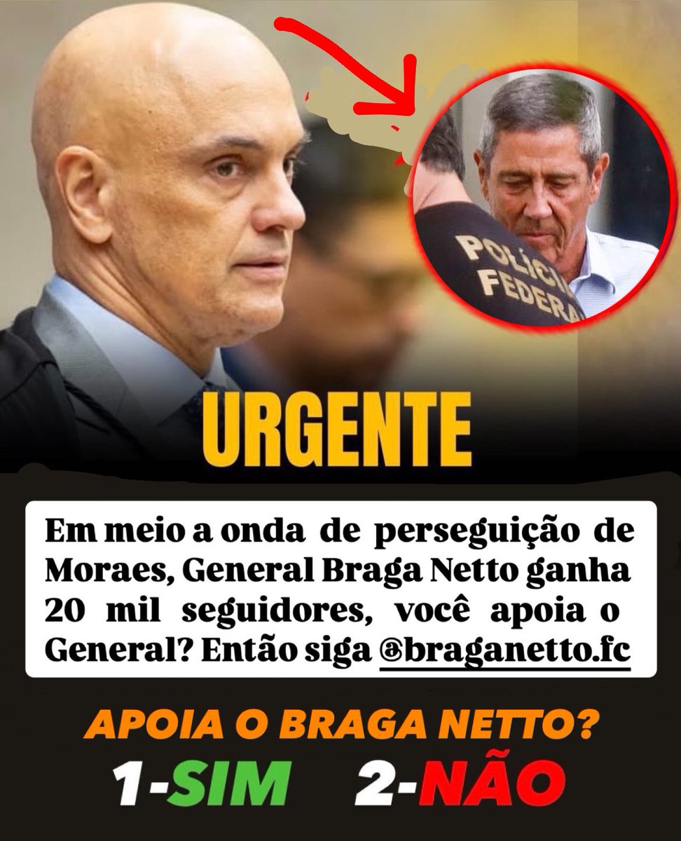 Michelle_apoio's tweet photo. 👇👇
SIGA @BragaNetto_fc 

Dê um RT para nos apoiar! https://t.co/0jVjJgNecO