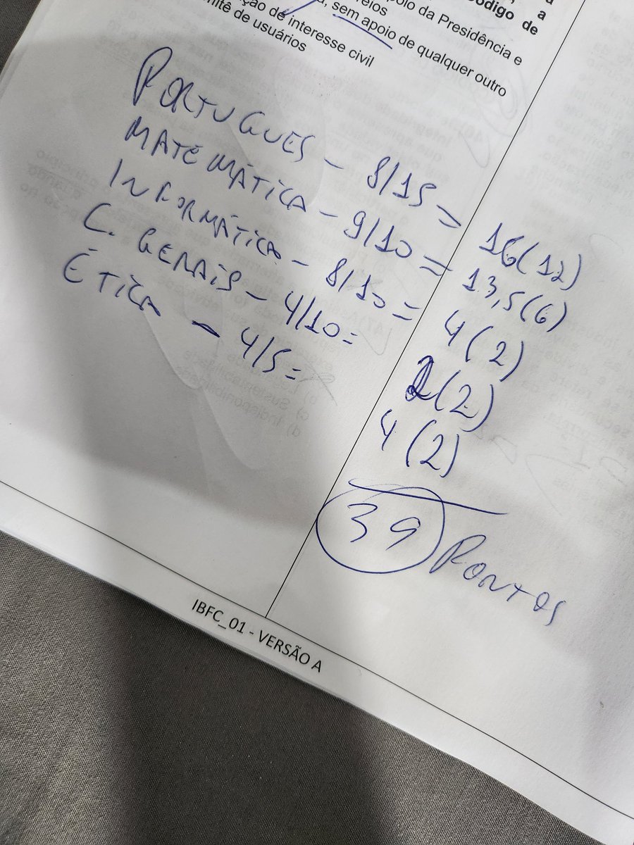 creitto's tweet photo. O Correios me mostrando que sou péssimo em Português e em Conhecimentos Gerais. Matemática errei só uma e chutei 3 certas 😬 https://t.co/JQF1yFoGzf