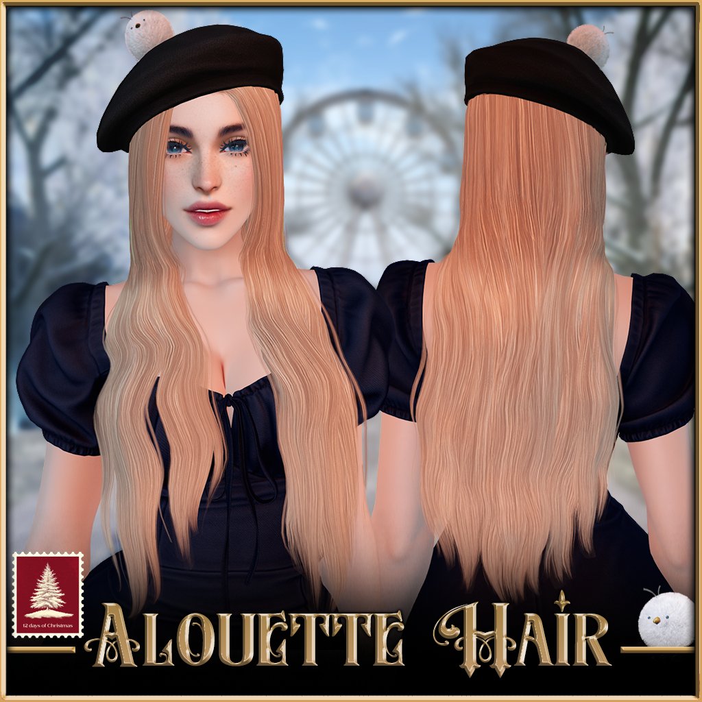 RavenBellSL's tweet photo. Alouette is now available for FREE for group members during the LeLutka 12 Days of Christmas event🎄
Can be worn with or without the hat!
https://t.co/UqcGJHVKQi https://t.co/pgeRB3np2u