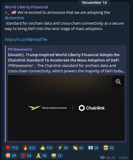 Sirgraywolff's tweet photo. $SCR

World Liberty Financial $WLFI started buying coins that they mentioned before.

First $AAVE 
Then $LINK which they announced that they were adopting the #LINK

$COW surged after people realized the project uses the protocol 

So what do you think is going to happen after people realize $WLFI will be launched on $Scroll 

#SCR