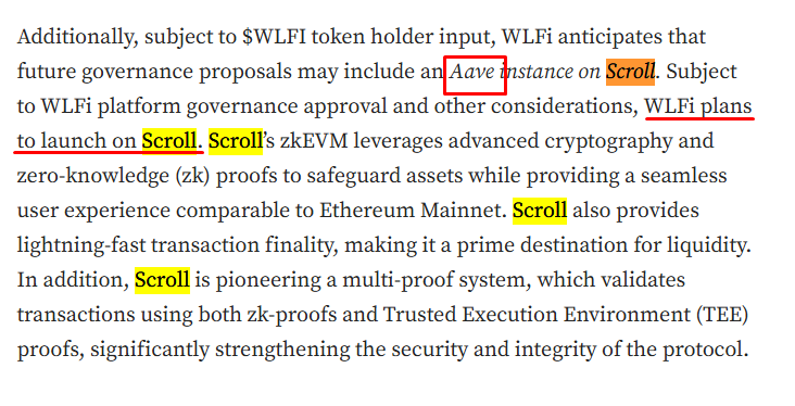 $SCR

World Liberty Financial $WLFI started buying coins that they mentioned before.

First $AAVE 
Then $LINK which they announced that they were adopting the #LINK

$COW surged after people realized the project uses the protocol 

So what do you think is going to happen after