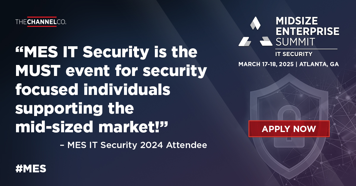 TracyFXChange's tweet photo. MES IT Security is the premier event for IT leaders tasked with safeguarding midmarket enterprises. 

Interested? Apply to attend as @TheChannelCo's guest, with expenses like airfare, hotel, and event access covered. 

Submit your application today! 
https://t.co/SfFRYgMHVA https://t.co/BzkgDI4RAt