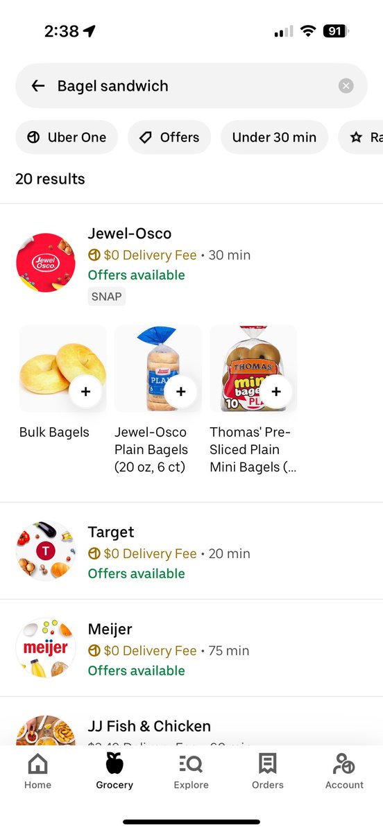 jonathanmcclure's tweet photo. @UberEats you went too far - stop trying to be Instacart and stick to food delivery! This shouldn’t be so hard! Really?! Petsmart is what you recommend for searching sandwich?! https://t.co/CkF5dLGiPE