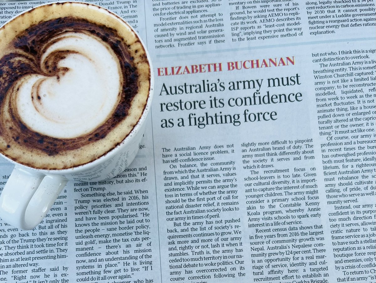 but first, coffee. wrote something for <a href="/australian/">The Australian</a> on Army identity &amp; purpose.