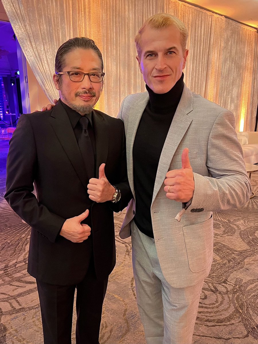 DavidTorok88's tweet image. Finally got to meet one of my all-time favorite actors, the highly accomplished Hiroyuki Sanada 🙌

Huge congratulations on receiving the Global Icon Award last night @unforgettablegala 🏆 

#hiroyukisanada #shogun #globalicon #unforgettablegala #davidtorok