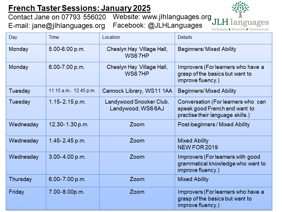 We have released our new timetable for January 2025 today. We can't wait to start teaching these classes! Get in touch to book your free taster session.