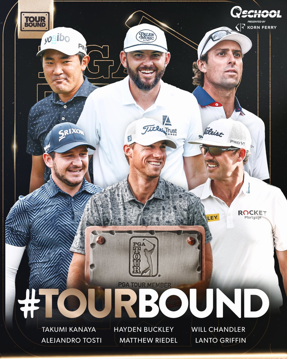 Six players officially #TOURBound! ✅

Meet the newest PGA TOUR members for the 2025 season who qualify via PGA TOUR Q-School presented by Korn Ferry!