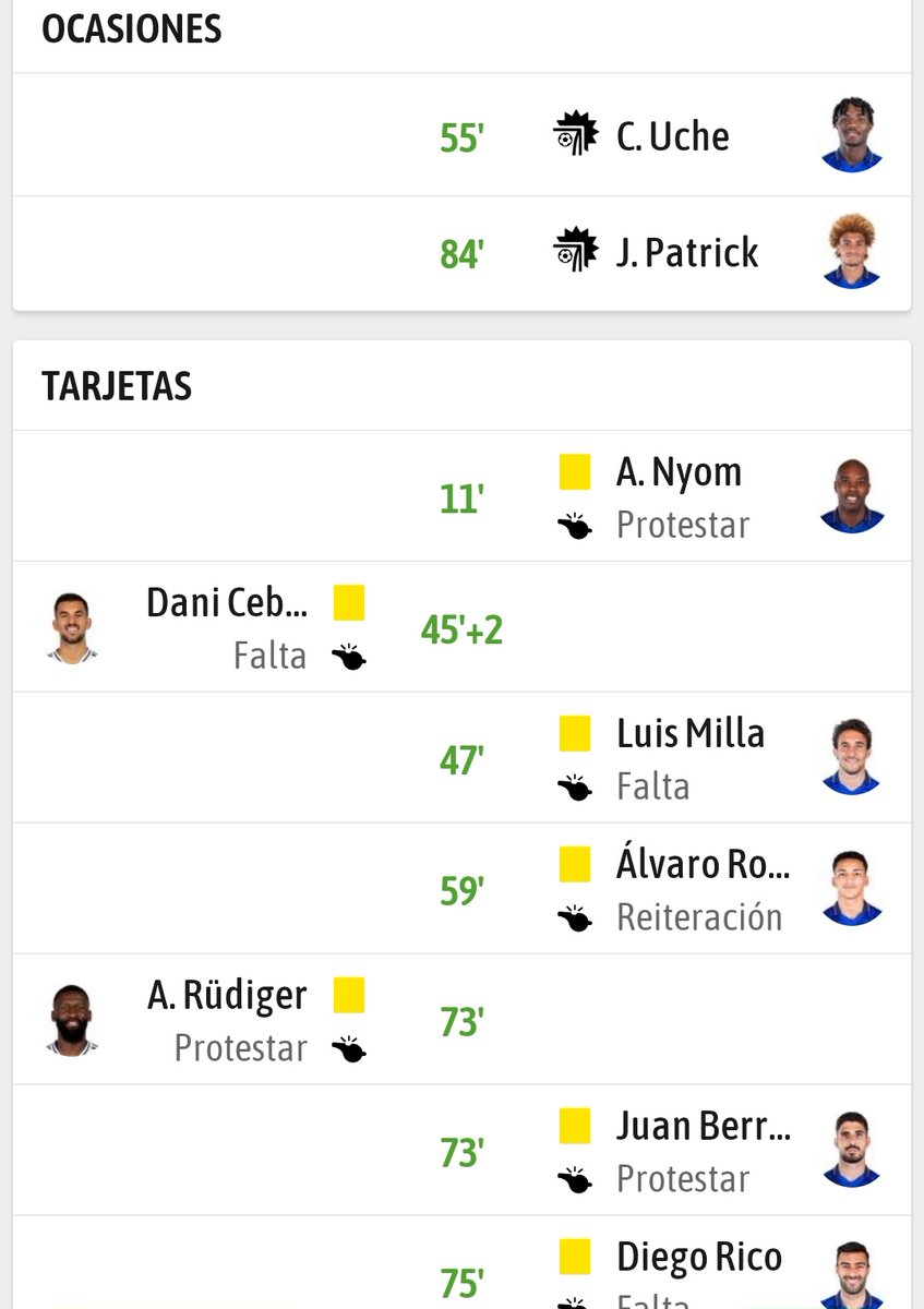 Sapmara1's tweet photo. #frac1 Madrid Getafe. Minut 11 targeta a Nyon. Al 30 un penal i festival de targetes. Els arbitres també juguen. https://t.co/NVMwPEck3x