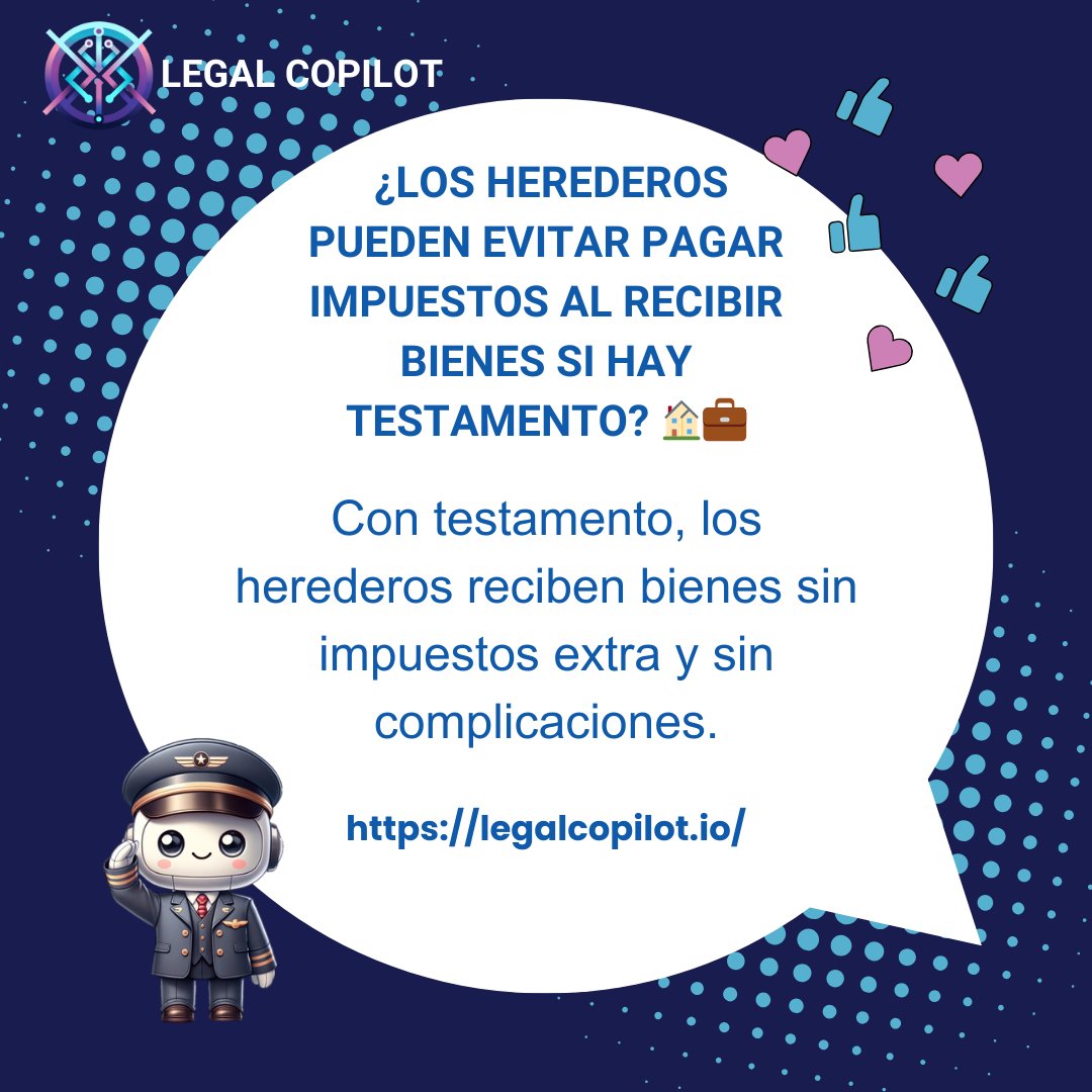legal_copilot's tweet photo. 💡 Facilita la planificación de tu herencia en unos simples pasos. Con nuestro simulador, tendrás claridad y seguridad para cuidar de quienes amas. https://t.co/QWIZ81PiDs #PlanificaciónFinanciera #HerenciaDigital #Testamento #LegalCopilot https://t.co/nzh1MW8Q5L