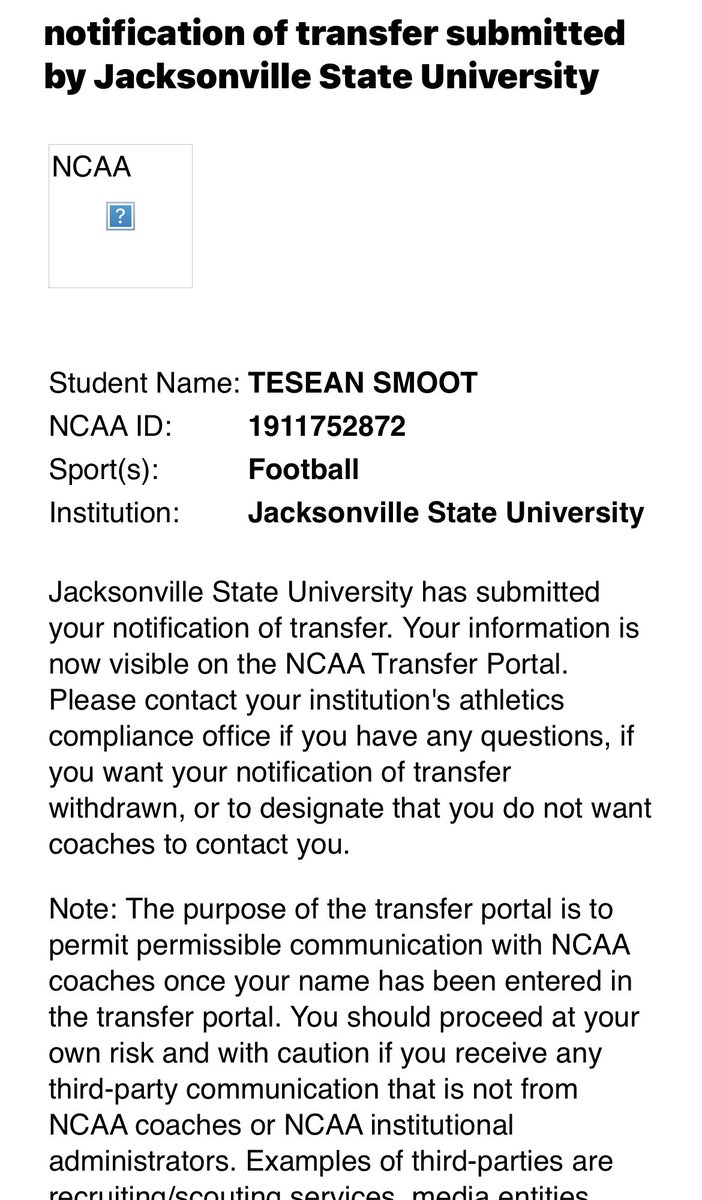 NCAA ID# || Jax State University Transfer || 6’1 185 Dual-Threat Quarterback || 2 YEARS OF ELIGIBILITY LEFT! ✝️✝️