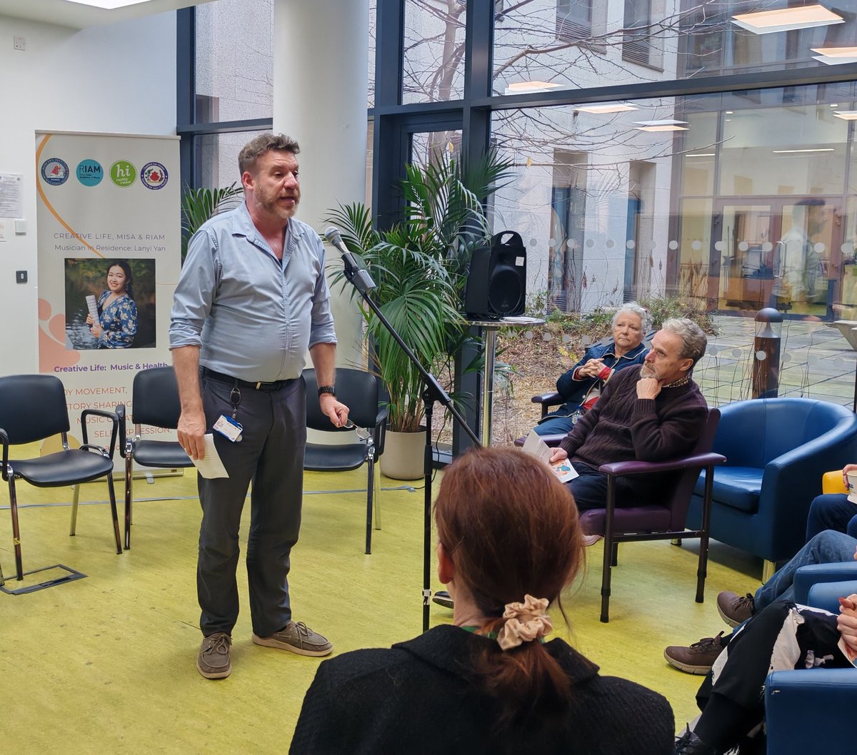 RoNevx's tweet photo. #CreativeLifeMISA Renew Projects 2024 Music in Hospital series took place.
 (CL-MISA-RIAM) Musicians in Residence, Lanyi, Anastasia &Grace @RIAMDublin showcase happened @stjamesdublin last week.
The responses were two new SJH songs; co-created & inspired by SJH staff, patients & older adults from the community.
#MusicAndHealth 2024
More to follow about the showcases again.