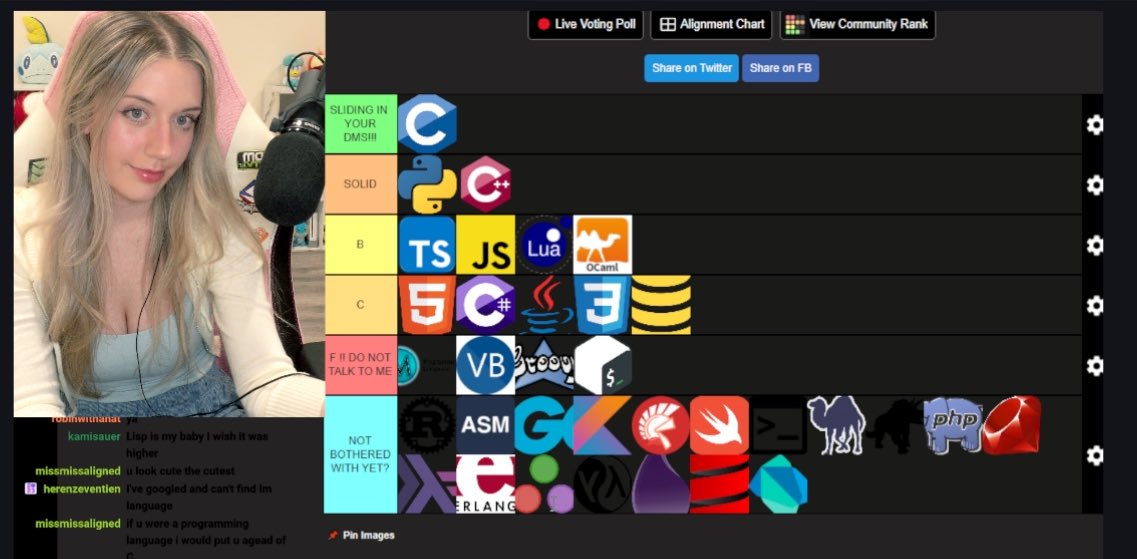 xgigglypuff's tweet image. ok fine i did it 

I assume my opinions will change as I learn more languages, spend more time with them, and grow as a developer. 

These are my personal preferences for now, though….and some of the languages I’ve worked with!