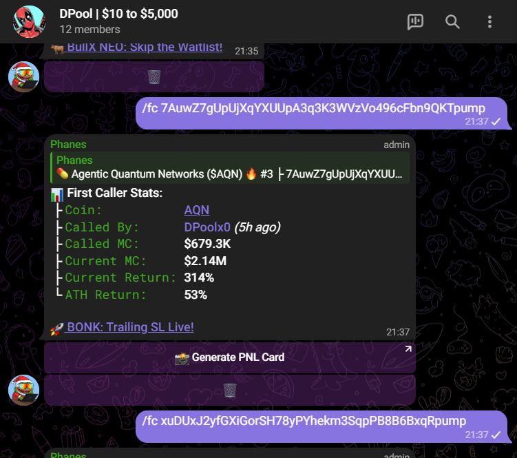 0xDPool's tweet photo. Update on the $50 to $5,000 challenge DAY 1

$AQN 679k > 2.1M (3.14x)
#SHITCOIN 1.7M > 5.9M (2.3x)
$HACK 442k > 1.9M (3.1x) 

and a few others.

A great start to the Challenge. If you're not with us yet, join us. You have a chance.

I'll be adding a few more people soon.

Like/repost/comment and make sure your DM is open

Comment "Bullish" if you're interested!