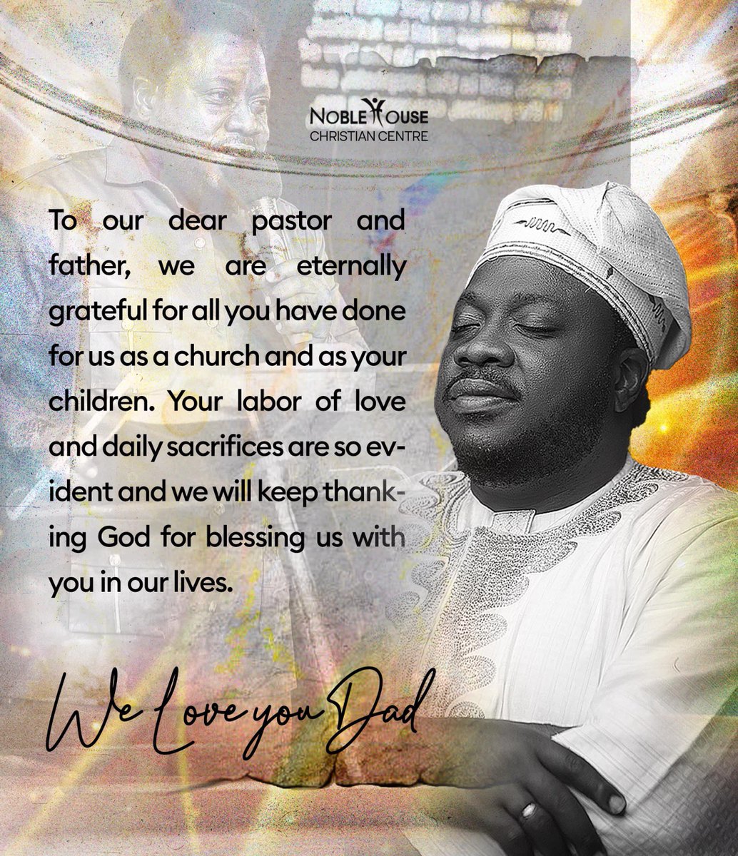Noblehousecc's tweet image. Dear Reverend, you have been an amazing father to us and we are eternally grateful for your labor of love over us..

Thank you DAD!

#pastorsappreciation #bayodeoyekan #noblehousecc