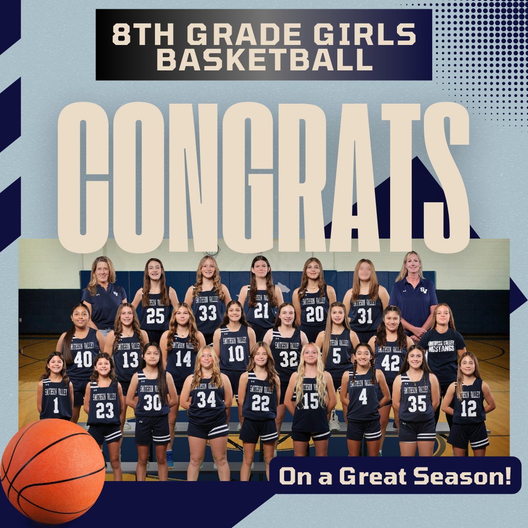 svmsmustangs's tweet photo. 🎉🏀 Big Congrats to Our 7th &amp; 8th Grade Girls Basketball Teams! 🏀🎉

A huge round of applause for both our 7th and 8th grade girls' basketball teams on an incredible season! 🙌✨ 

#GoMustangs #ComalISD #GrowingGreatness https://t.co/btoiA5GD30