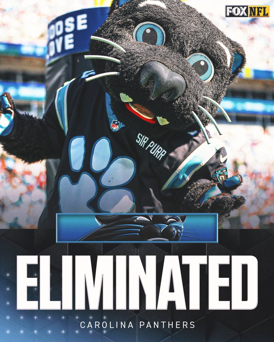 NFLonFOX's tweet photo. With their loss, the Panthers have officially been eliminated from playoff contention https://t.co/MOSBnJb6bw