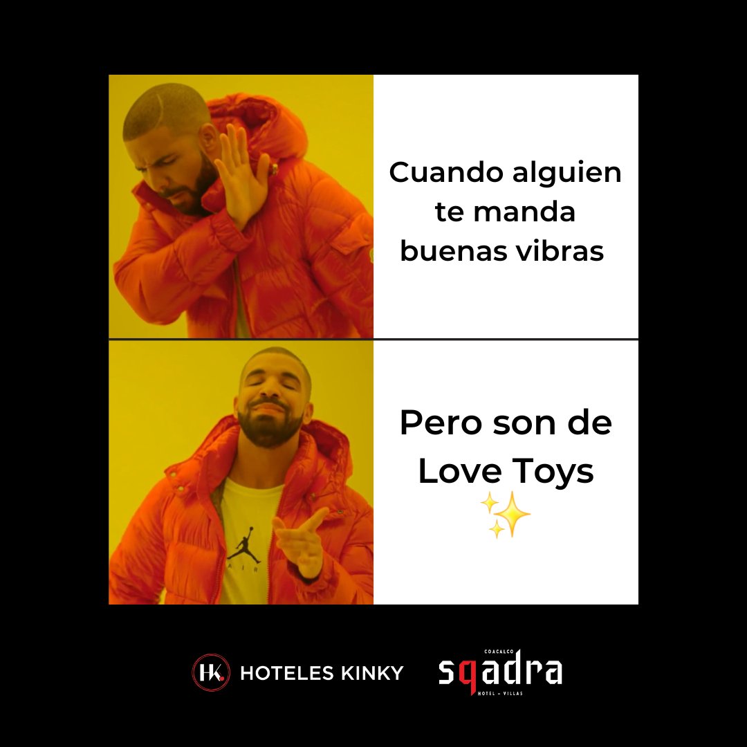 Esas vibras si me encanta recibirlas 😋💦
Recuerda que en el Love Hotel Sqadra encontrarás un menú de Sex Shop con muchísimos Love Toys que te encantarán, ¿ya probaste alguno? 👀
📞 Recuerda pedirlo directamente a la habitación

#LoveHotelSqadra #LoveToys #habitacion