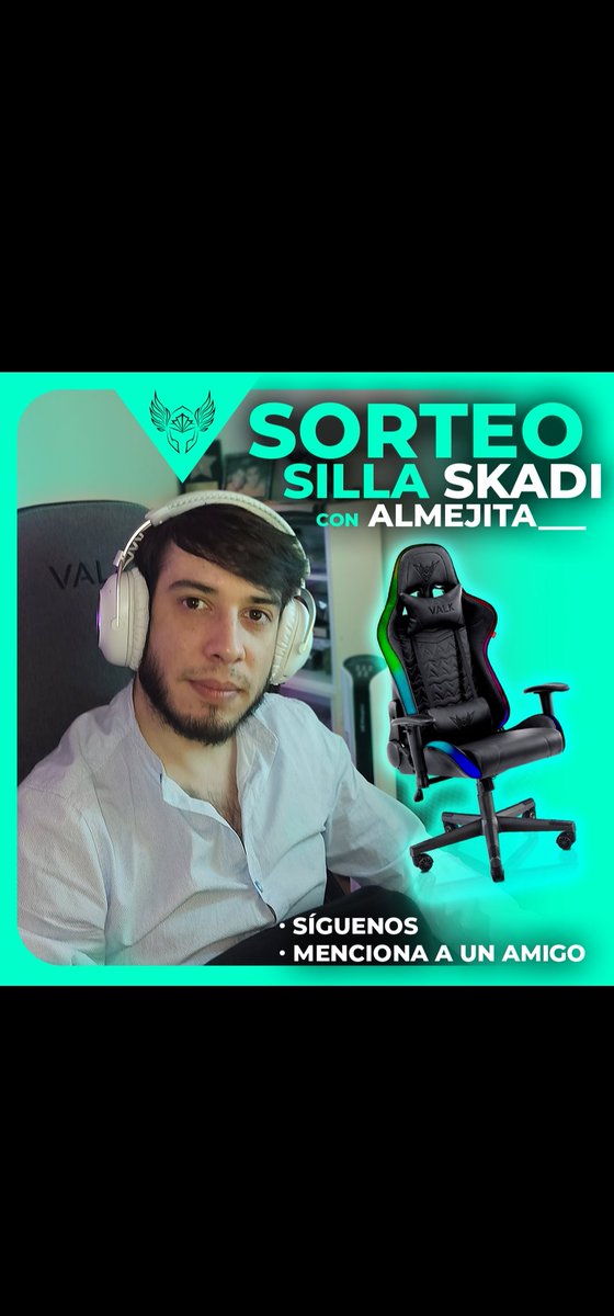Almejita (@almejita___) on Twitter photo Sigue a <a href="/ValkGaming/">VALK GAMING</a> y menciona a un amigo para participar en el sorteo de esta pedazo de silla!! Sigue a <a href="/ValkGaming/">VALK GAMING</a> y menciona a un amigo para participar en el sorteo de esta pedazo de silla!!