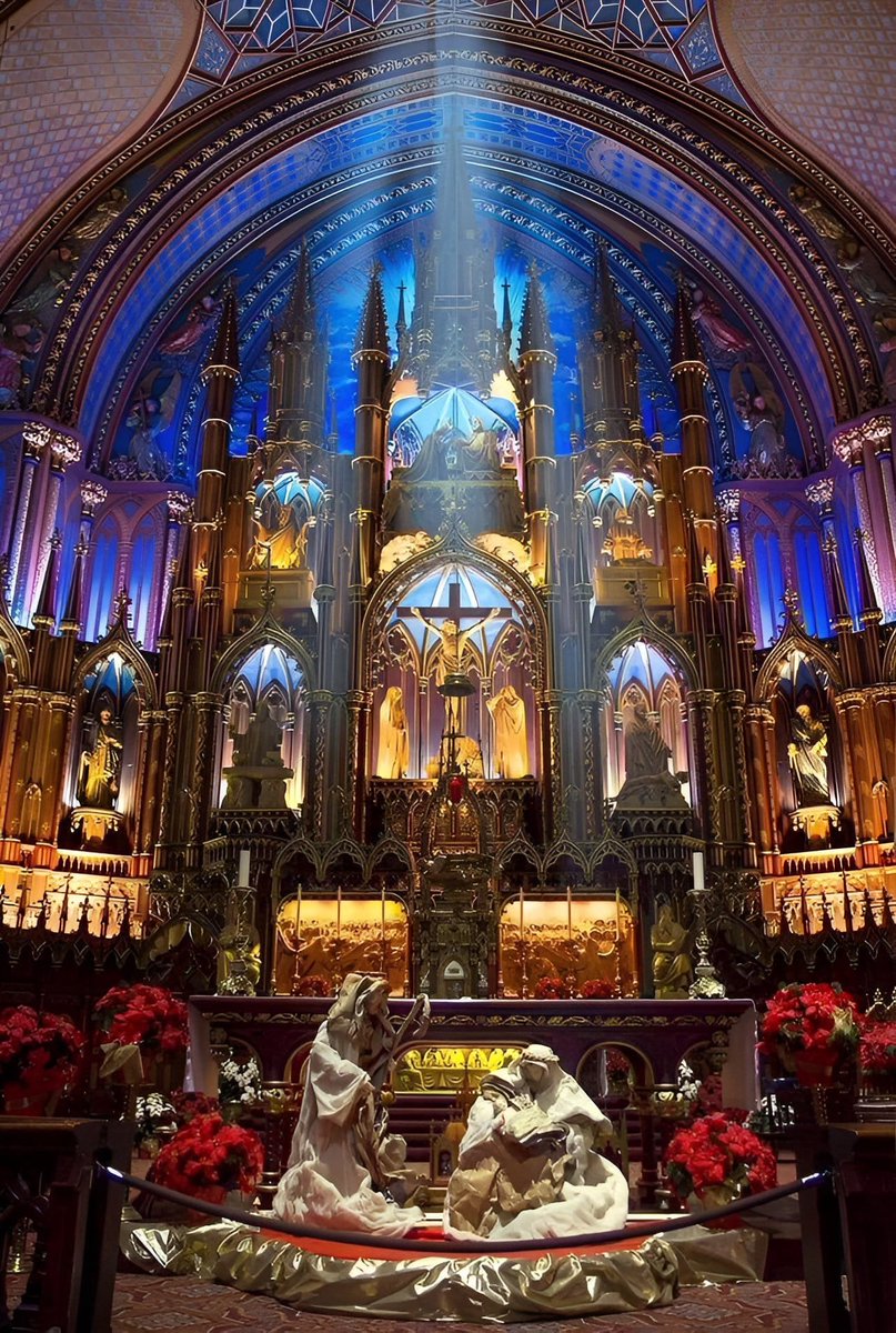 sitsio's tweet photo. Catholicism is beautiful! The Christmas Nativity at the gorgeous Notre Dame Basilica of Montreal https://t.co/esMejAIYH7