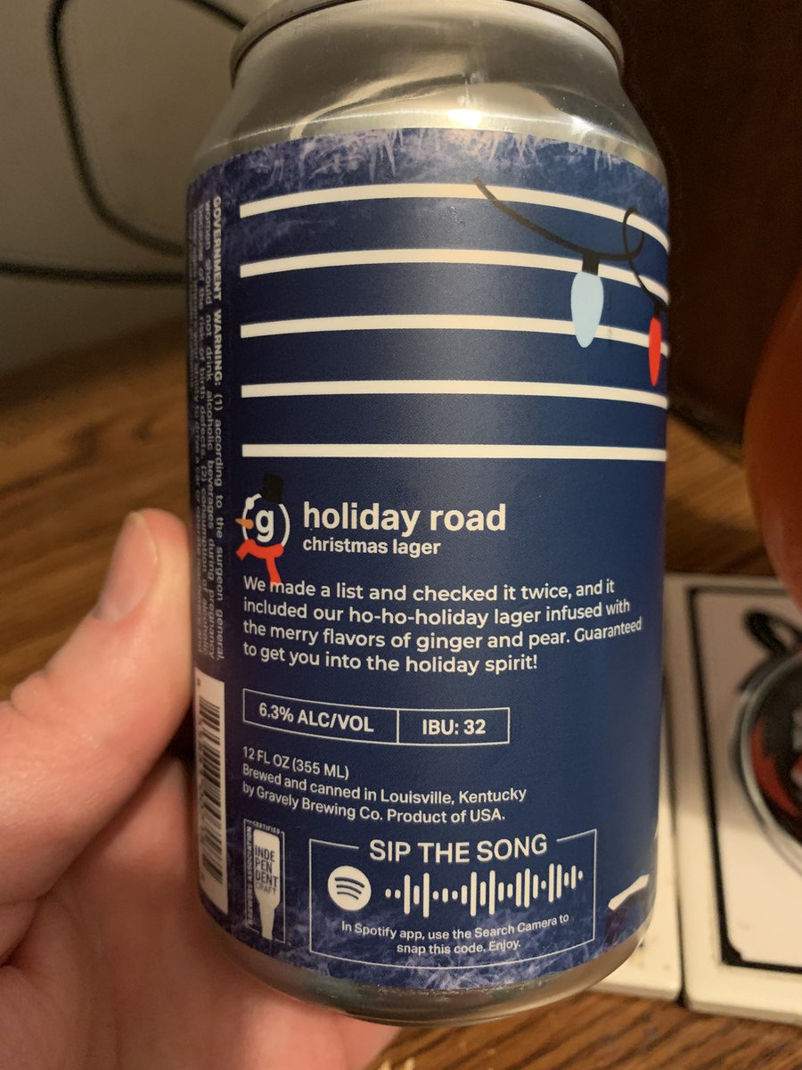 RealBMaxwell's tweet photo. Itโs @OldLouBrewer birthday today so needed to drink a #kentuckybeer #kybeer & @GravelyBrewing Holiday Road Christmas Lager is tasty ๐๐บ๐ #craftbeer @PaulOBrien10 @CorkBeer @decoreape7 @Bilcro @ErmiyasDESTA @AndyKenny27 @DKenni @mikeadam16 @mtravis63 @BrewGuy_ @BayBeerReviews https://t.co/4jDFQdRtM6
