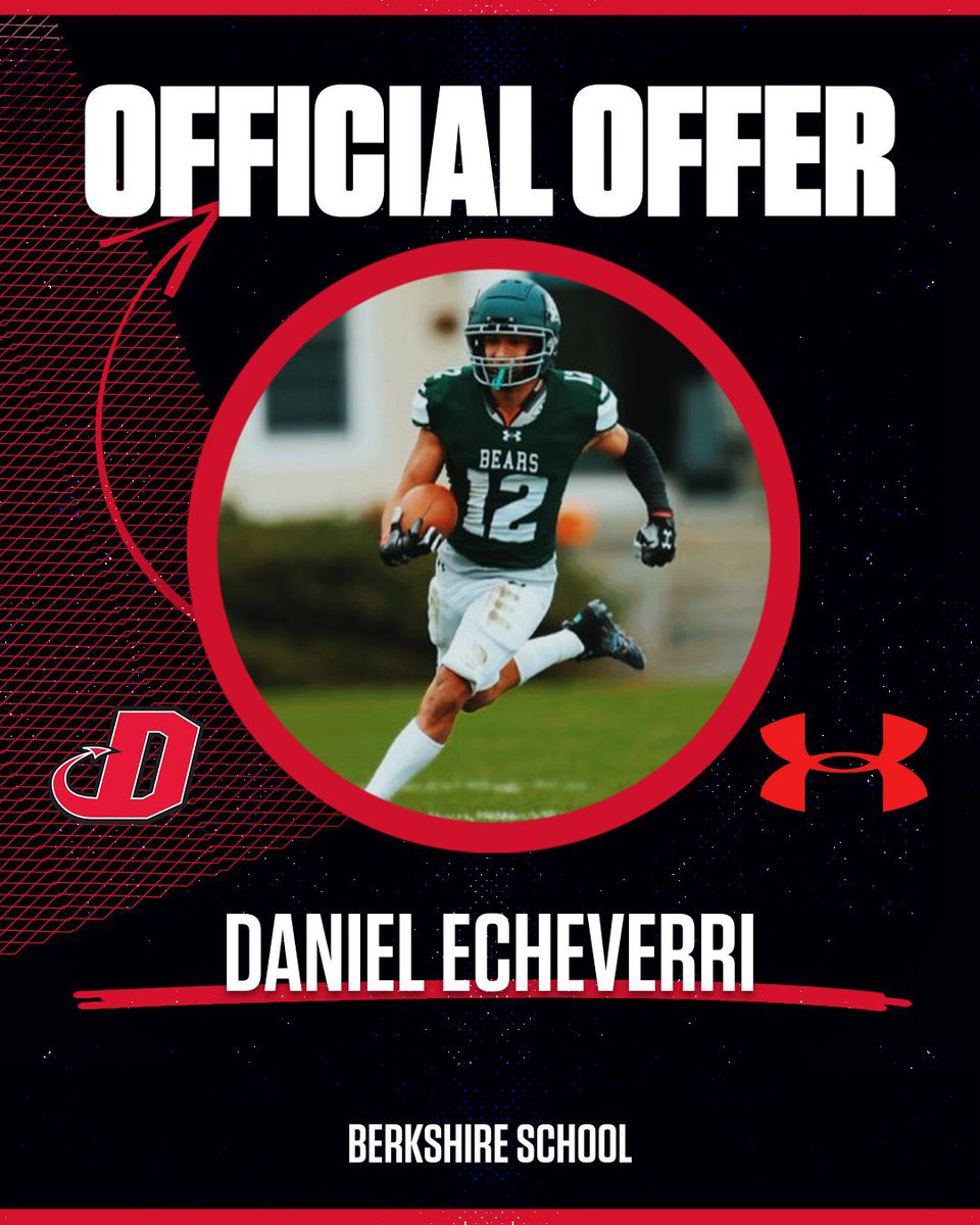 DanielE35244866's tweet image. After a great conversation with @DCcoachSchuck I am beyond honored and blessed to have received an offer from @DCRedDevilFB ! @BerkFootball @tscary