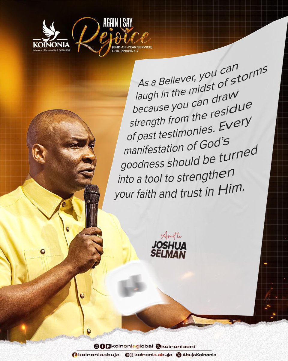 koinoniaeni's tweet photo. #ApostleJoshuaSelman
#AgainISayRejoice
#Koinonia2024EndOfYearService
#KoinoniaAbuja
#KoinoniaGlobal https://t.co/wS09j6ZBsy