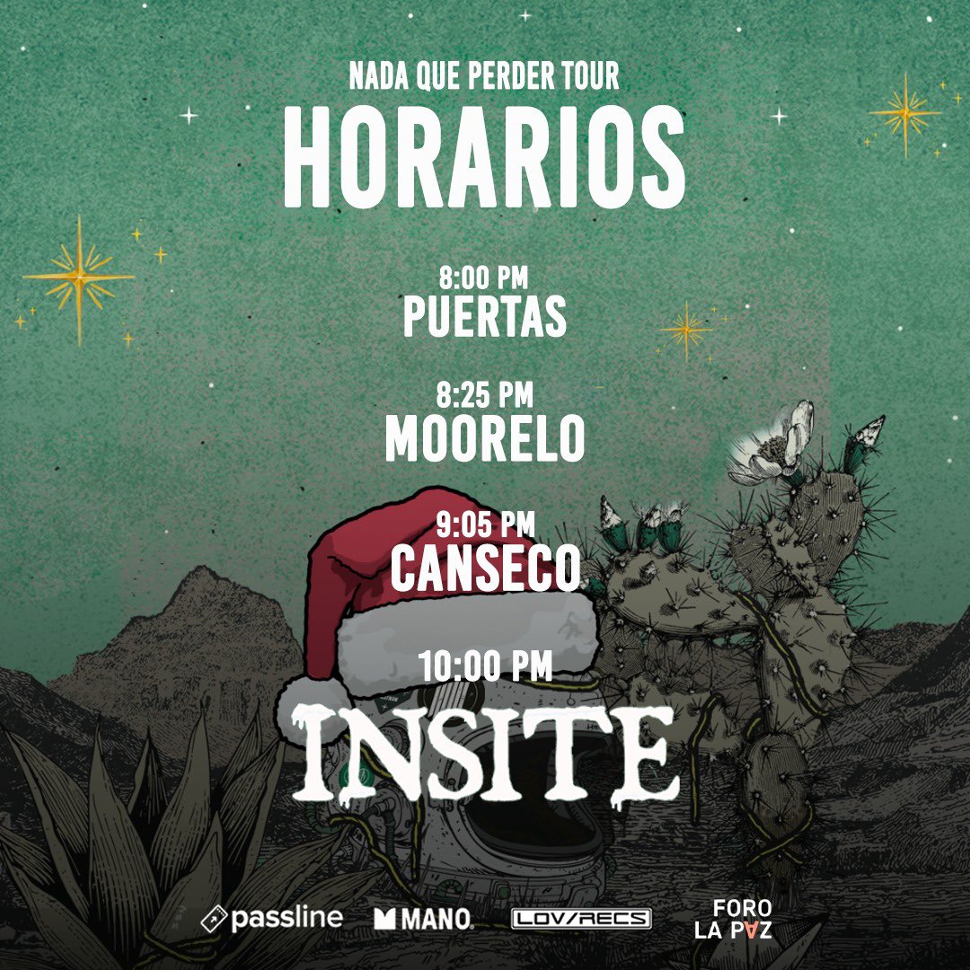 Aqui les dejamos los horarios para nuestro show de hoy en Ciudad De Mexico! Aun pueden comprar boletos por <a href="/PasslineMexico/">Passline Mx</a> Nos vemos en la noche!!