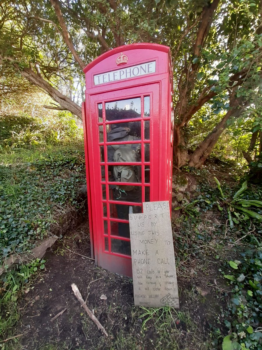My uncle sent me this today. Picture taken by my cousin Ben Arnold. Penberth 01736 810358. Somebody is leaving change for people to make calls from the kiosk in a bid to hit the magic 52 calls a year. Absolutely amazing!