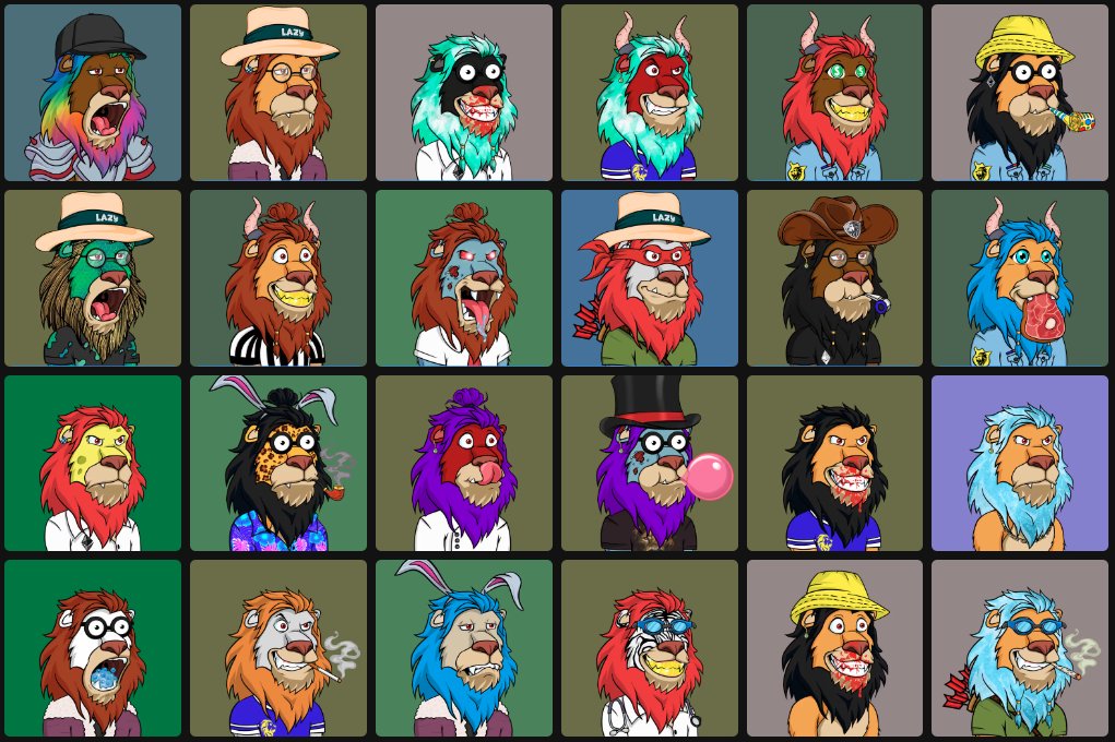 Just went <a href="/LazyLionsNFT/">Lazy Lions 👑</a> shopping for 4eth. 
3D lions are invading soon. Prices are up📈

ROOOOOOOOOOOOOOOOOOOOOOOOOAR 🦁
