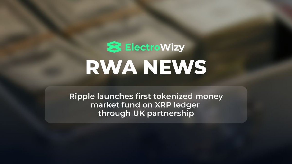 ⚡️ Ripple launches first tokenized money market fund on XRP ledger through UK partnership

📈 With tokenized money market alone accounting for $1B in assets under management, Ripple has secured its place in the rapidly growing market by partnering with the UK-based firms Archax