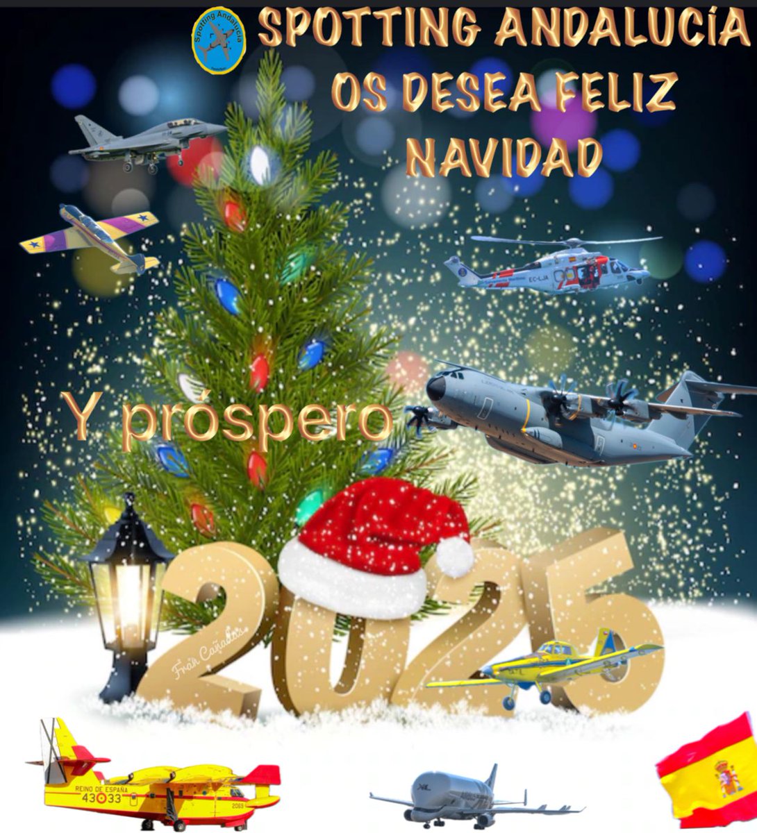 Desde Spotting Andalucía (Asociación Spotting Sur), os deseamos que paséis una Feliz Navidad y que el año que viene sea muy próspero, en todos los sentidos, para todos.