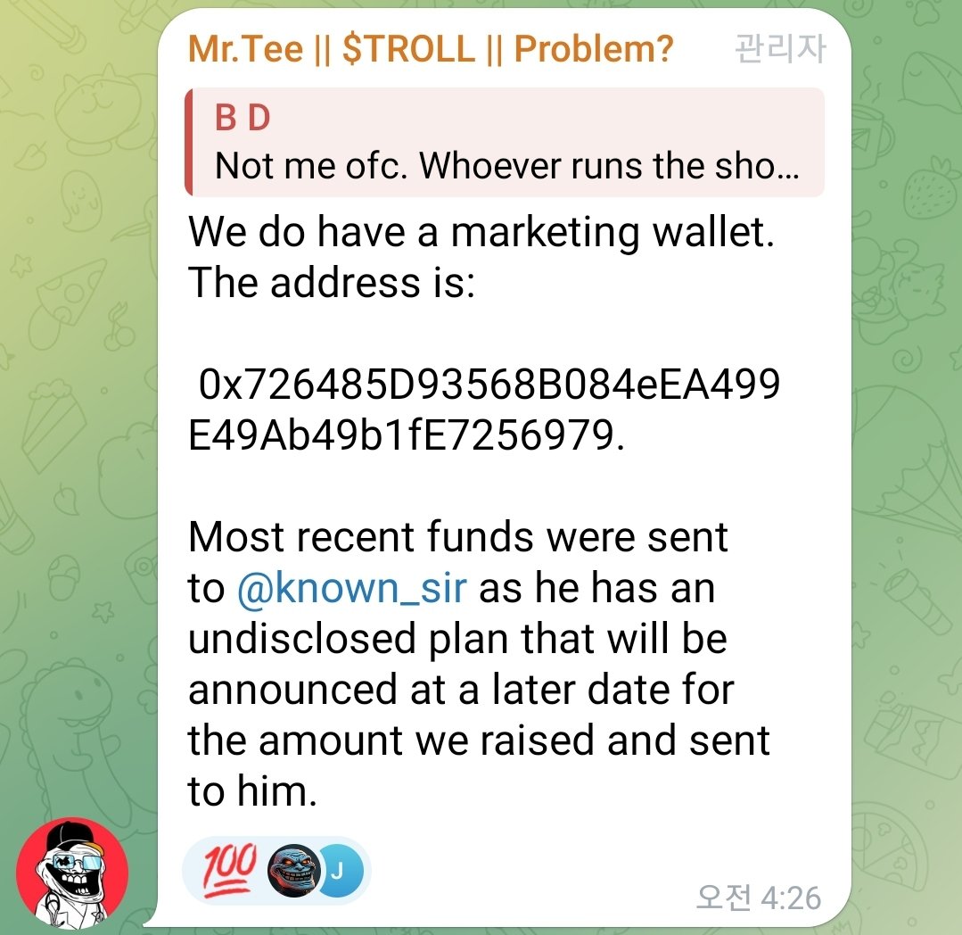 trolleth07's tweet photo. The community has the right to know. They banished me from the community in an attempt to hide this fact, but they must publicly acknowledge and apologize for it. Because this is a community project.

@DaddyVegas411 @ERC20Trolls @TROLLCN @Trollwavez @CryptoDudde 

#TROLL https://t.co/iX9xAe8xJX