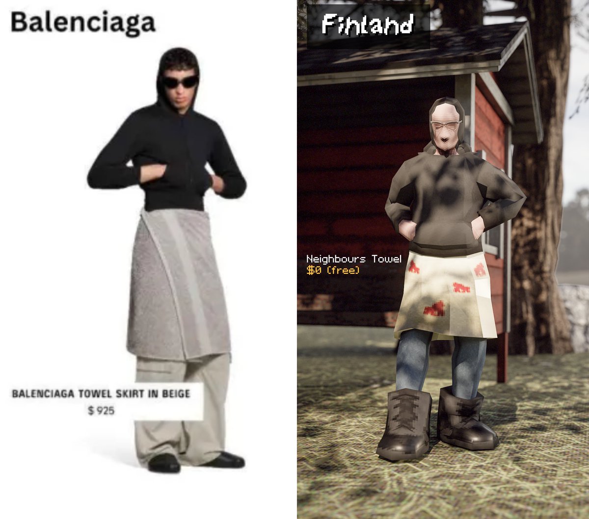 SmallFishDev's tweet image. The 10 most ingenious marketing campaign. 🧵
Number 10: Cheap Balenciaga alternative!
#sbox