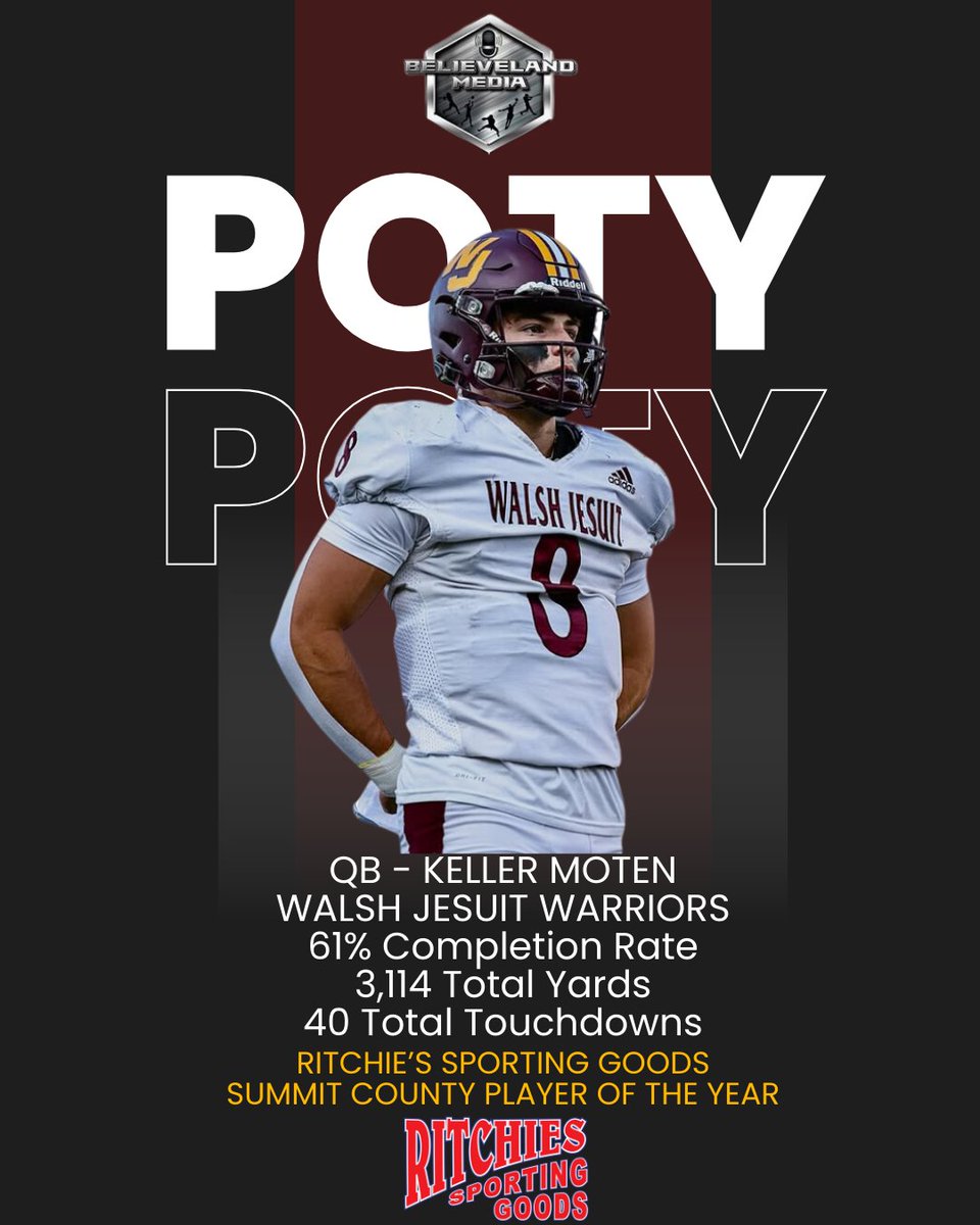 Small Towne Media (@smalltownemedia) on Twitter photo Congratulations to our Ritchie's Sporting Goods 2024 Summit County Player of the Year, QB Keller Moten of the Walsh Jesuit Warriors!
<a href="/WalshJesuitFB/">Walsh Jesuit Football</a> <a href="/WalshJesuit/">Walsh Jesuit</a> <a href="/KellerMoten2025/">Keller Moten</a> <a href="/nalexanderWJHS/">Coach Alexander</a> Congratulations to our Ritchie's Sporting Goods 2024 Summit County Player of the Year, QB Keller Moten of the Walsh Jesuit Warriors!
<a href="/WalshJesuitFB/">Walsh Jesuit Football</a> <a href="/WalshJesuit/">Walsh Jesuit</a> <a href="/KellerMoten2025/">Keller Moten</a> <a href="/nalexanderWJHS/">Coach Alexander</a>