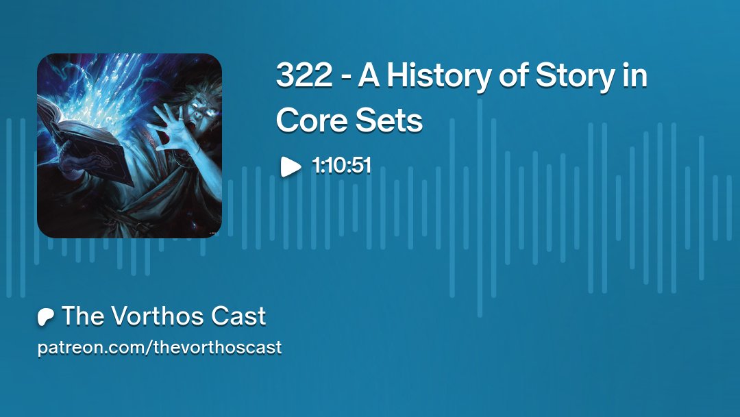 We took some inspiration from <a href="/RhysticStudies/">Rhystic Studies</a> this week and looked at the history of Core Sets in Magic and how they've been used to show the story of Magic through their cards and web fiction.
soundcloud.com/user-345643028…