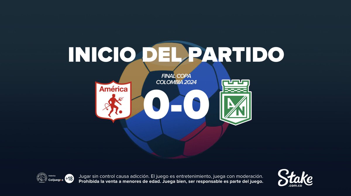StakeColombia's tweet photo. Arranca el duelo definitivo para conocer al próximo campeón de Copa Colombia 🏆🇨🇴

Apuesta aquí: https://t.co/uhpHloXBe5 https://t.co/er2O6HLx0m