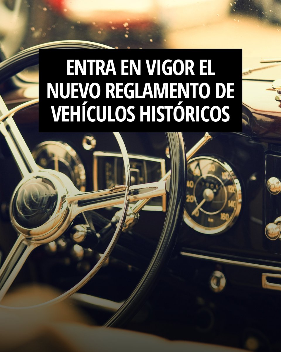TranscardES's tweet photo. 🚗🕰️ Entra en vigor el nuevo Reglamento de Vehículos Históricos.

Desde octubre, este nuevo reglamento, que sustituye al de 1995, busca fomentar la restauración y conservación de vehículos históricos en España. https://t.co/xoOfdO5KUQ