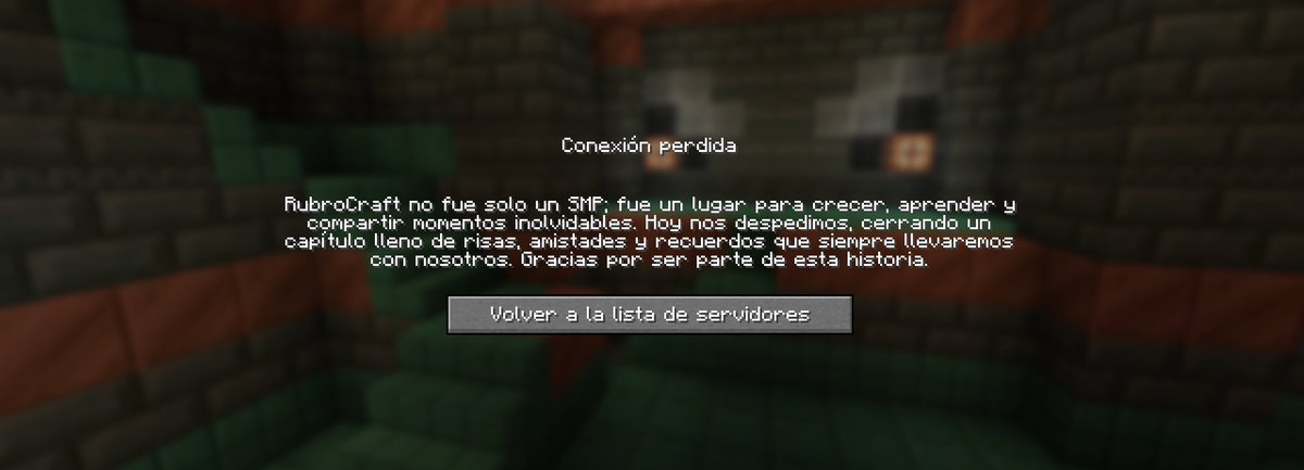 ✨ FIN... ✨

Gracias a todos por participar de #RubroCraft ❤️

Gracias a <a href="/HolyHosting/">HolyHosting</a> por el host.
Y a @ScreamingORG por la ayuda con la config.

¡Nos vemos pronto para mas!
#holyhosting #minecraft #smp #novapx