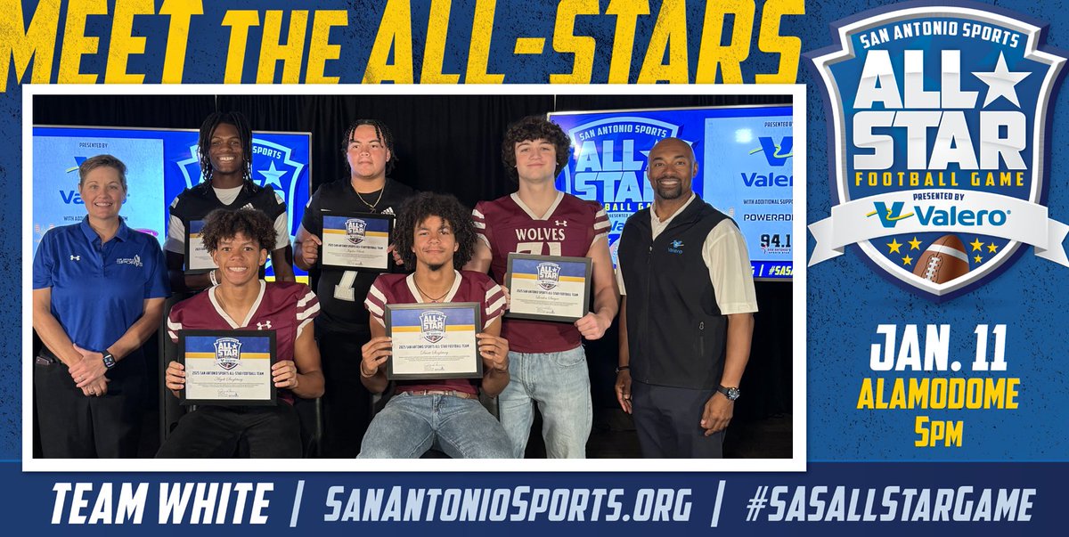 San Antonio Sports (@sa_sports) on Twitter photo Watch <a href="/news4sa/">News 4 San Antonio</a> Sports Sunday tonight at 11 PM and meet <a href="/DHSWolvesFB/">Davenport Football</a> <a href="/dantesingletar1/">Dante Singletary</a>, <a href="/landonsawyer25/">Landon Sawyer</a> & <a href="/arycksingletary/">Aryck Singletary</a> and <a href="/Football_Steele/">Cibolo Steele Football</a> <a href="/_jayden_beale/">Jayden Beale</a> & <a href="/seanrambo06/">Sean Rambo ๐ณ๐ฌ #4ATH TX</a> who were chosen for the <a href="/SA_Sports/">San Antonio Sports</a> All-Star Football Game pres. by <a href="/valeroenergy/">Valero</a>. Congratulations! Watch <a href="/news4sa/">News 4 San Antonio</a> Sports Sunday tonight at 11 PM and meet <a href="/DHSWolvesFB/">Davenport Football</a> <a href="/dantesingletar1/">Dante Singletary</a>, <a href="/landonsawyer25/">Landon Sawyer</a> & <a href="/arycksingletary/">Aryck Singletary</a> and <a href="/Football_Steele/">Cibolo Steele Football</a> <a href="/_jayden_beale/">Jayden Beale</a> & <a href="/seanrambo06/">Sean Rambo ๐ณ๐ฌ #4ATH TX</a> who were chosen for the <a href="/SA_Sports/">San Antonio Sports</a> All-Star Football Game pres. by <a href="/valeroenergy/">Valero</a>. Congratulations!